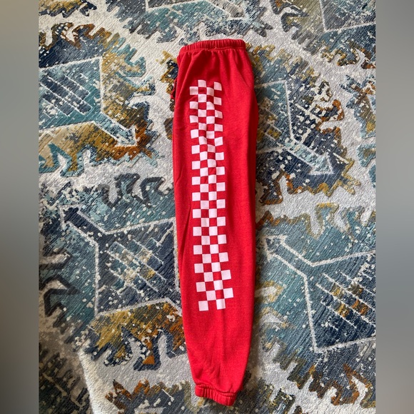 Aviator Nation Red/White Checkered Sweatpants - Picture 8 of 8